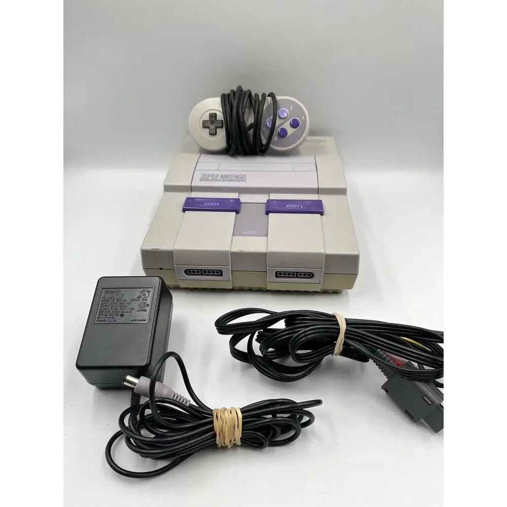 Super Nintendo SNES System Console With OEM Controller Authentic & Clean!!
